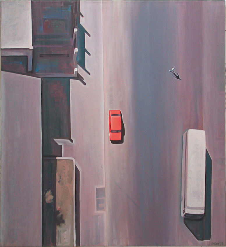coche-rojo-desde-arriba-120x130-cms-acrylic-on-canvas